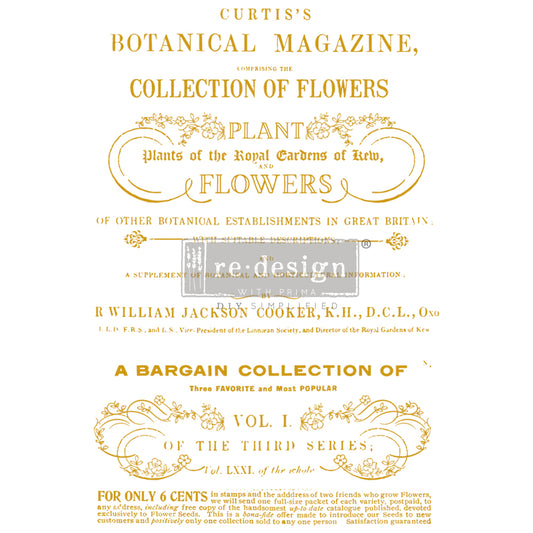Re-Design With Prima® Decor Transfer - Flower Collector 24x34"