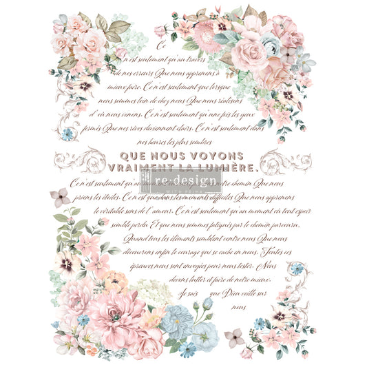 Re-Design With Prima® Decor Transfer - Pure Light Floral 24x35"