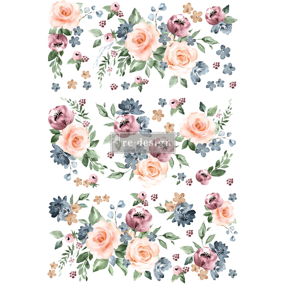 Re-Design With Prima® Decor Transfer - Watercolor Bloom 24x35"