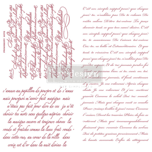 Clearly Aligned Decor Stamps Vintage Script