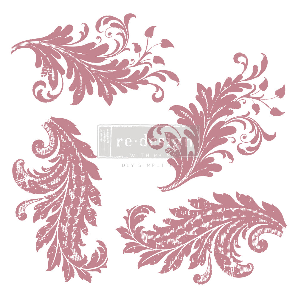 Clearly Aligned Decor Stamps - Royal Flourish - 12x12" (4 pcs)