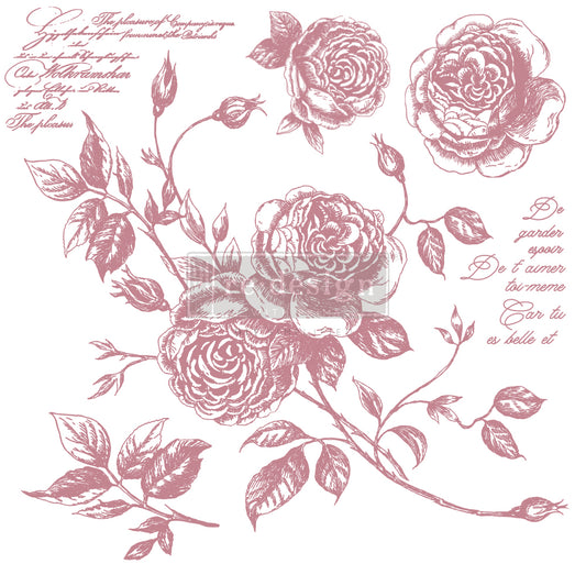 Clearly Aligned Decor Stamps Romance Roses