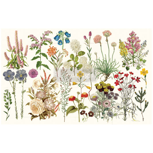 Re-Design With Prima® Decoupage Decor Tissue Paper - Wild Herbs 19.5x30"
