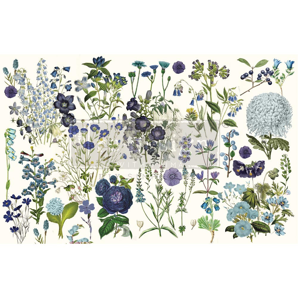 Re-Design With Prima® Decoupage Tissue Paper - Blue Meadows 19.5x30"