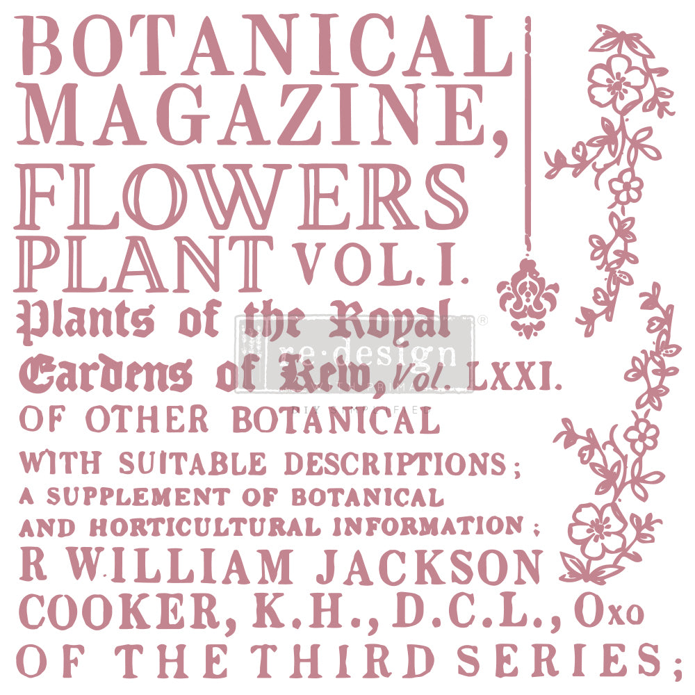 Clearly Aligned Decor Stamps - Botanical Encyclopedia - 12x12" (12 pcs)