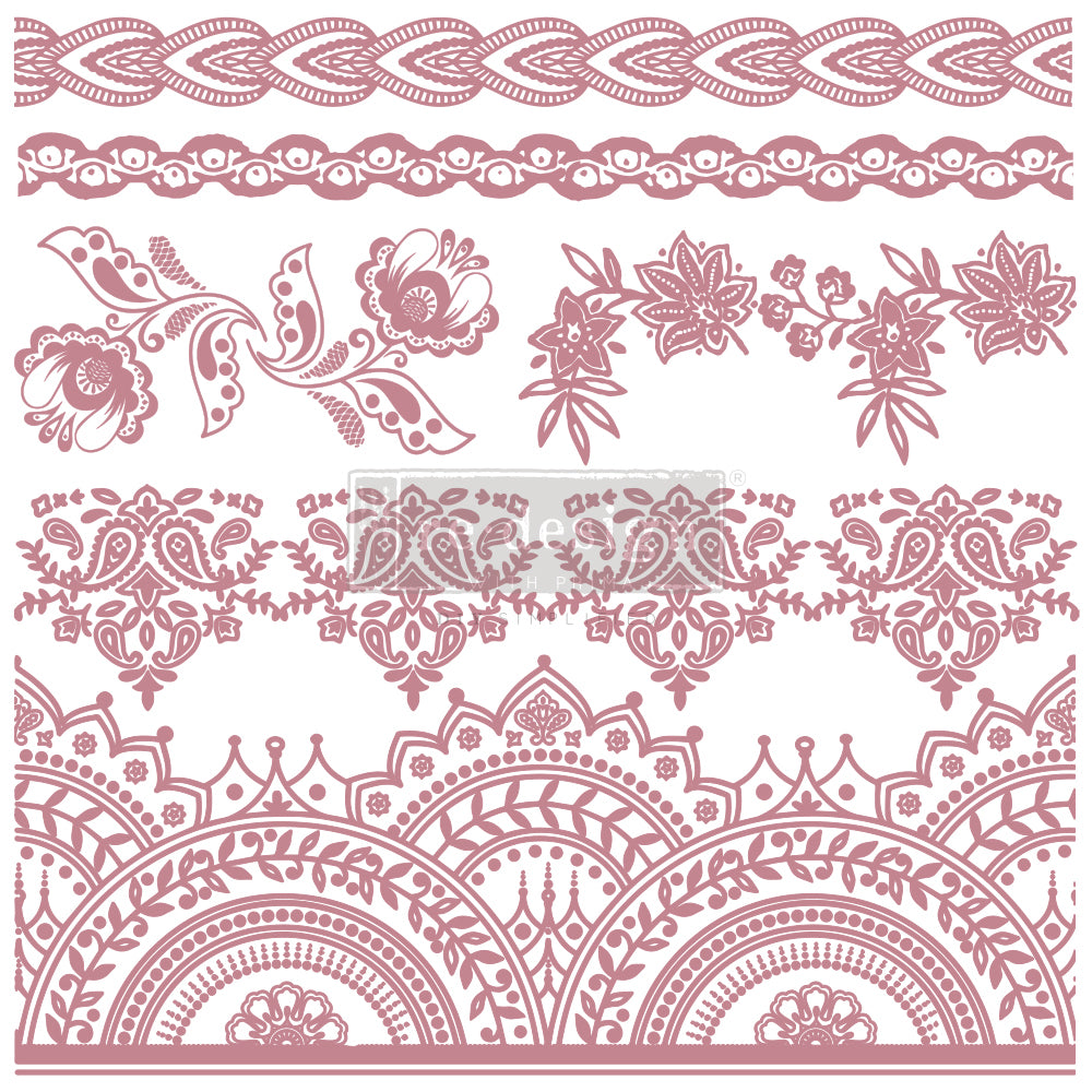 Clearly Aligned Decor Stamps - Bohemian Florals - 12x12 (6 pcs)
