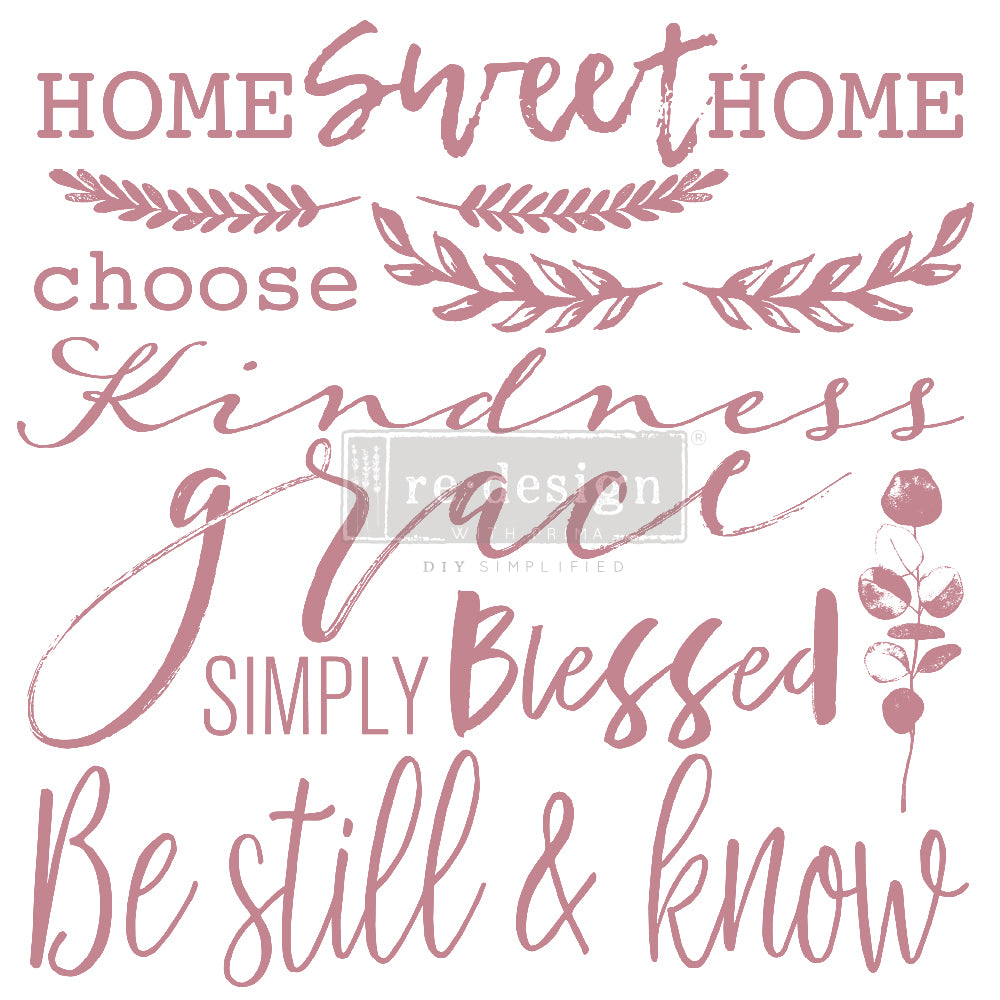 Clearly Aligned Decor Stamps - Inspired Words - 12x12" (14 pcs)