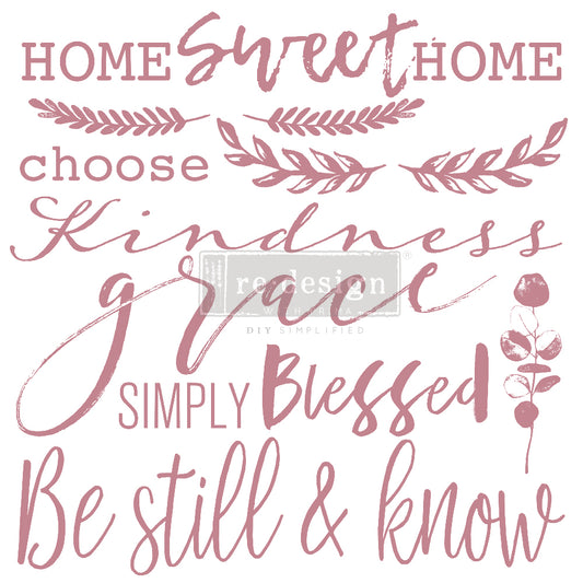 Clearly Aligned Decor Stamp Inspired Words