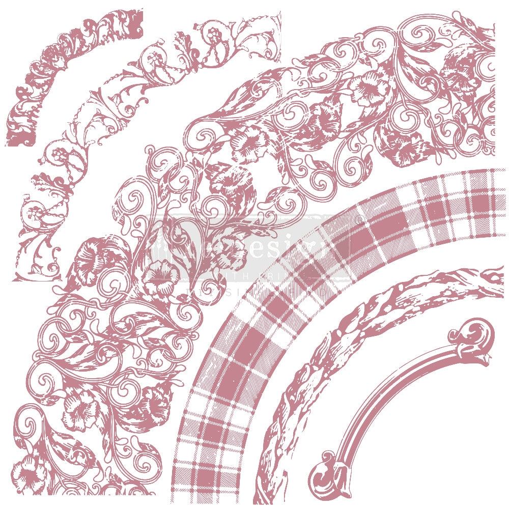 Clearly Aligned Decor Stamps - Curved Accents - 12x12" (6 pcs)