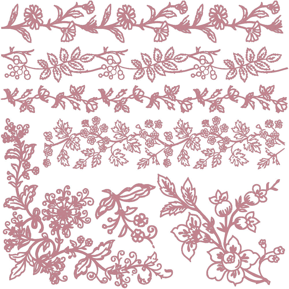 Clearly Aligned Decor Stamps - Bold Branches - 12x12" ( 7pcs)