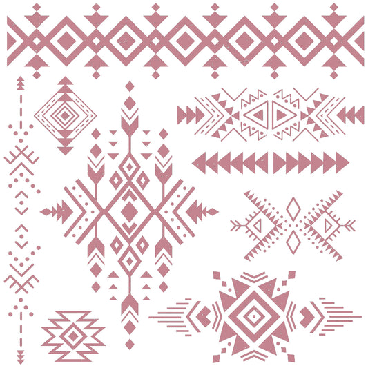 Clearly Aligned Decor Stamps Tribal Prints