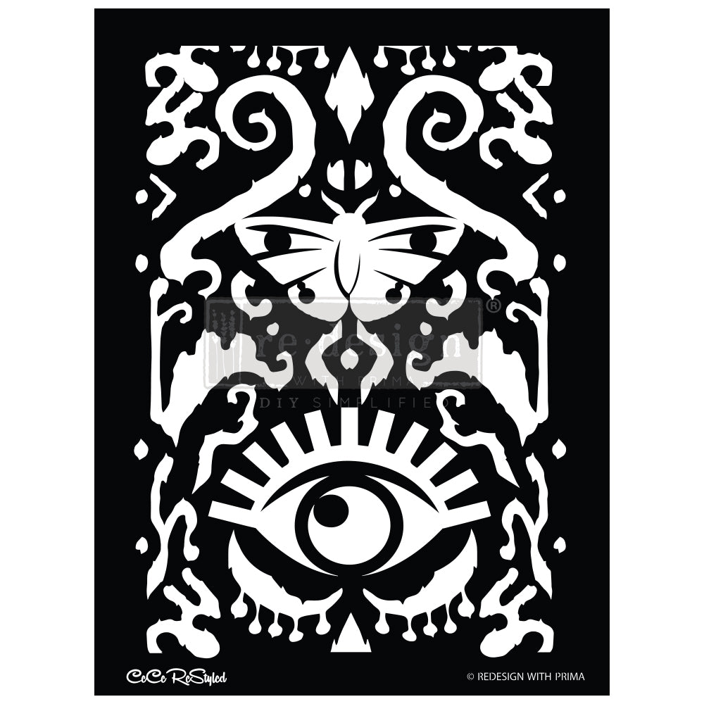 Re-Design With Prima® Decor Stencil : All Seeing Ikat Pattern 18x25.5"