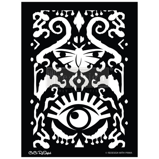 Redesign Decor Stencil All Seeing IKat Pattern