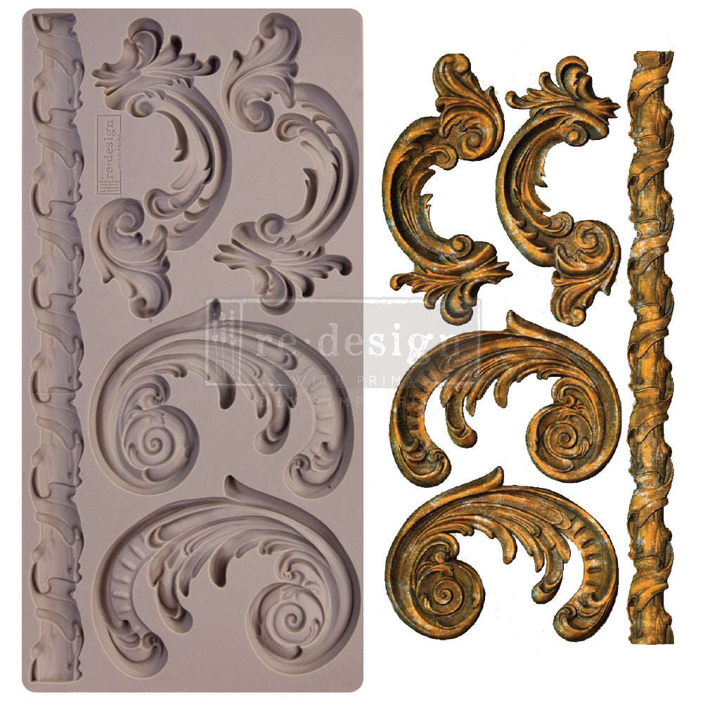 Re-Design With Prima® Decor Moulds - Lilian Scrolls 5x10"