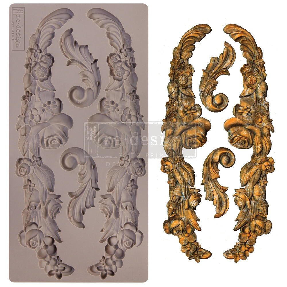 Re-Design With Prima® Decor Mould - Delicate Floral Strands 5x10"