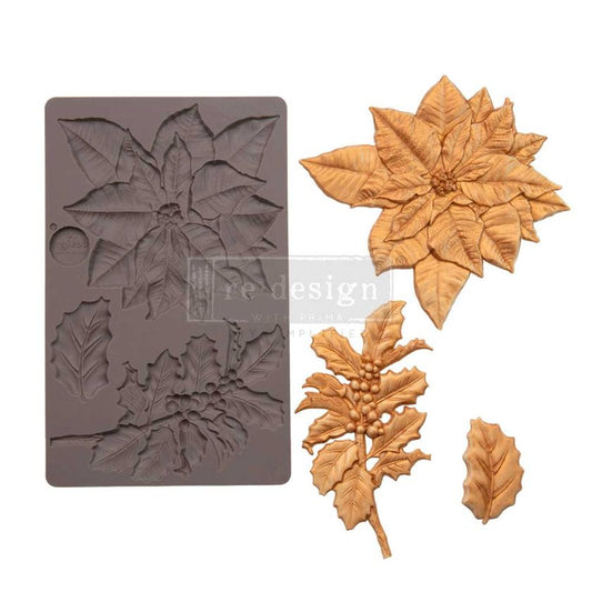 Re-Design With Prima® Decor Moulds - Perfect Poinsettia 5x8"