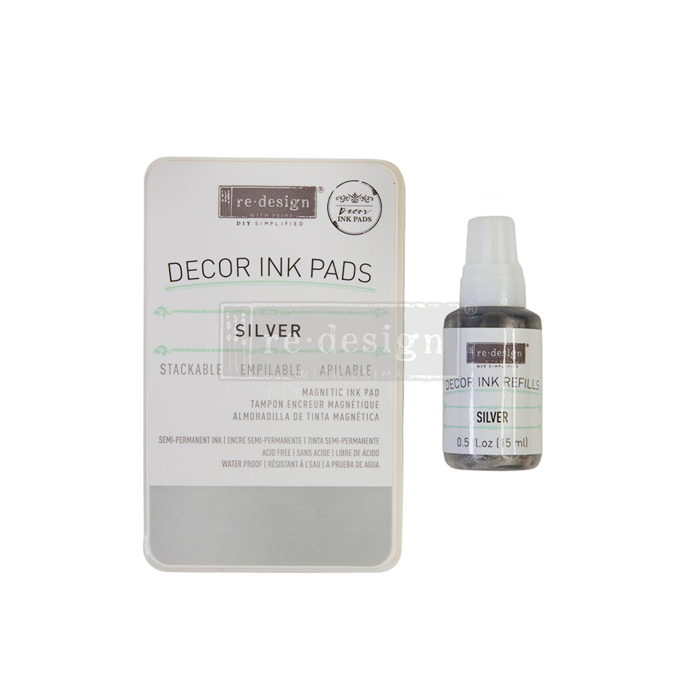 Decor Ink Pad - 1 Magnetic case + Dry Ink Pad + 10mL ink Bottle