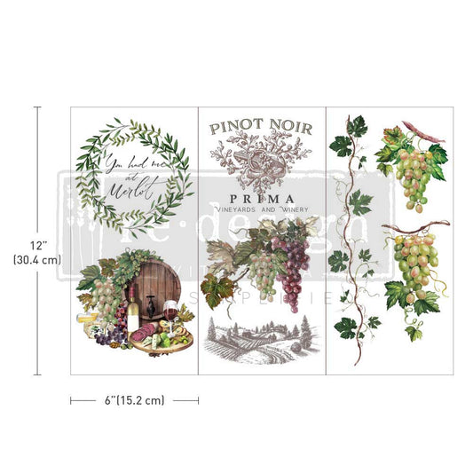 Re-Design Decor Transfer Wine 6"x12