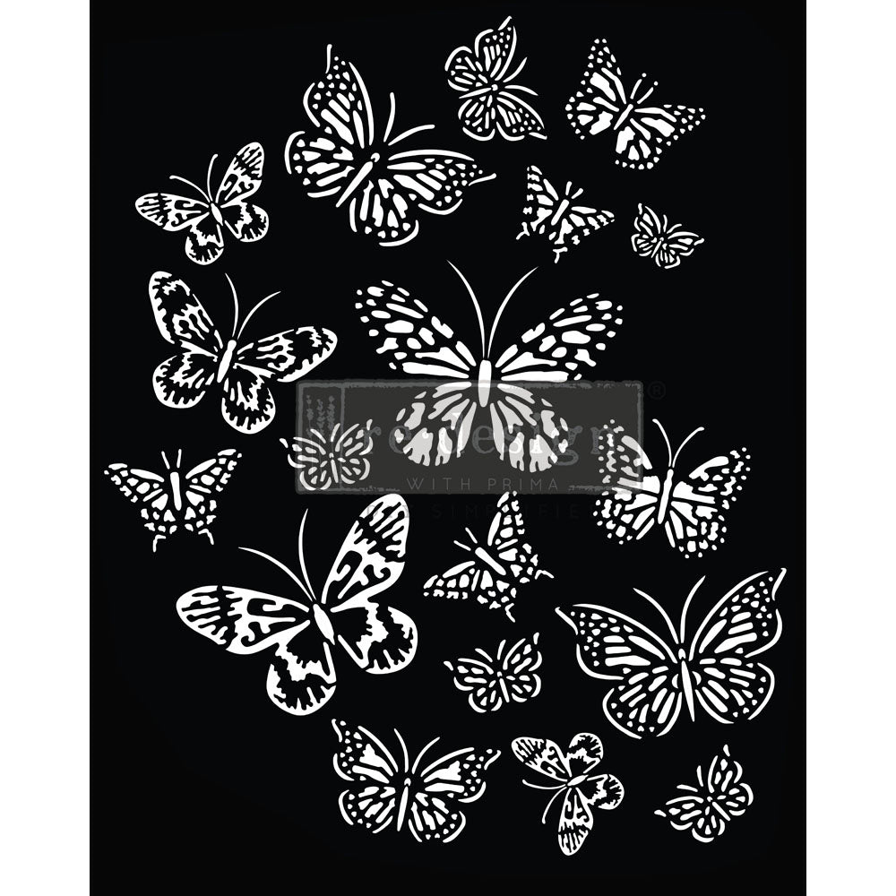 Re-Design With Prima® Decor Stencil : Butterfly Love 16x20"