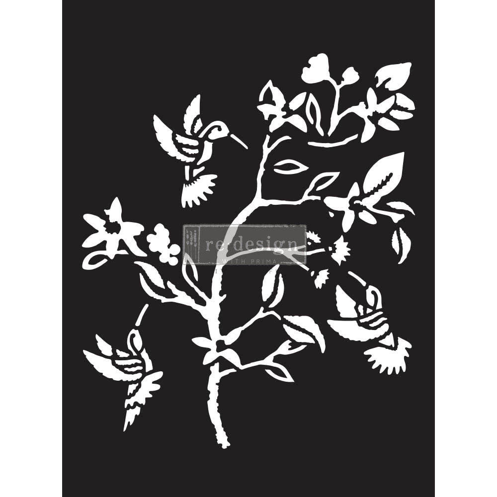 Re-Design With Prima® Decor Stencil : Hummingbird 9x12"