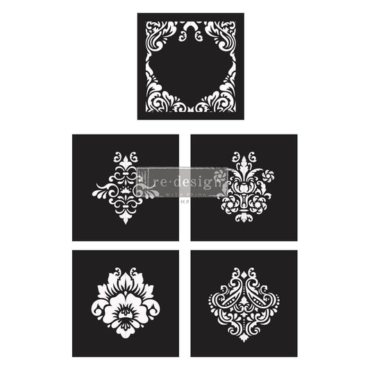 Redesign Decor Stencil CeCe Restyled Mix & Match Damask Elem