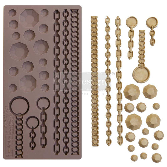 Re-Design With Prima® Decor Mould - CeCe Restyled - Gems & Chains 5x10"