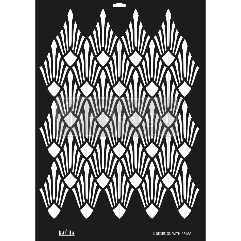 Re-Design With Prima® Kacha Decor Stencil : Sun Lit Diamonds 18x25.5"