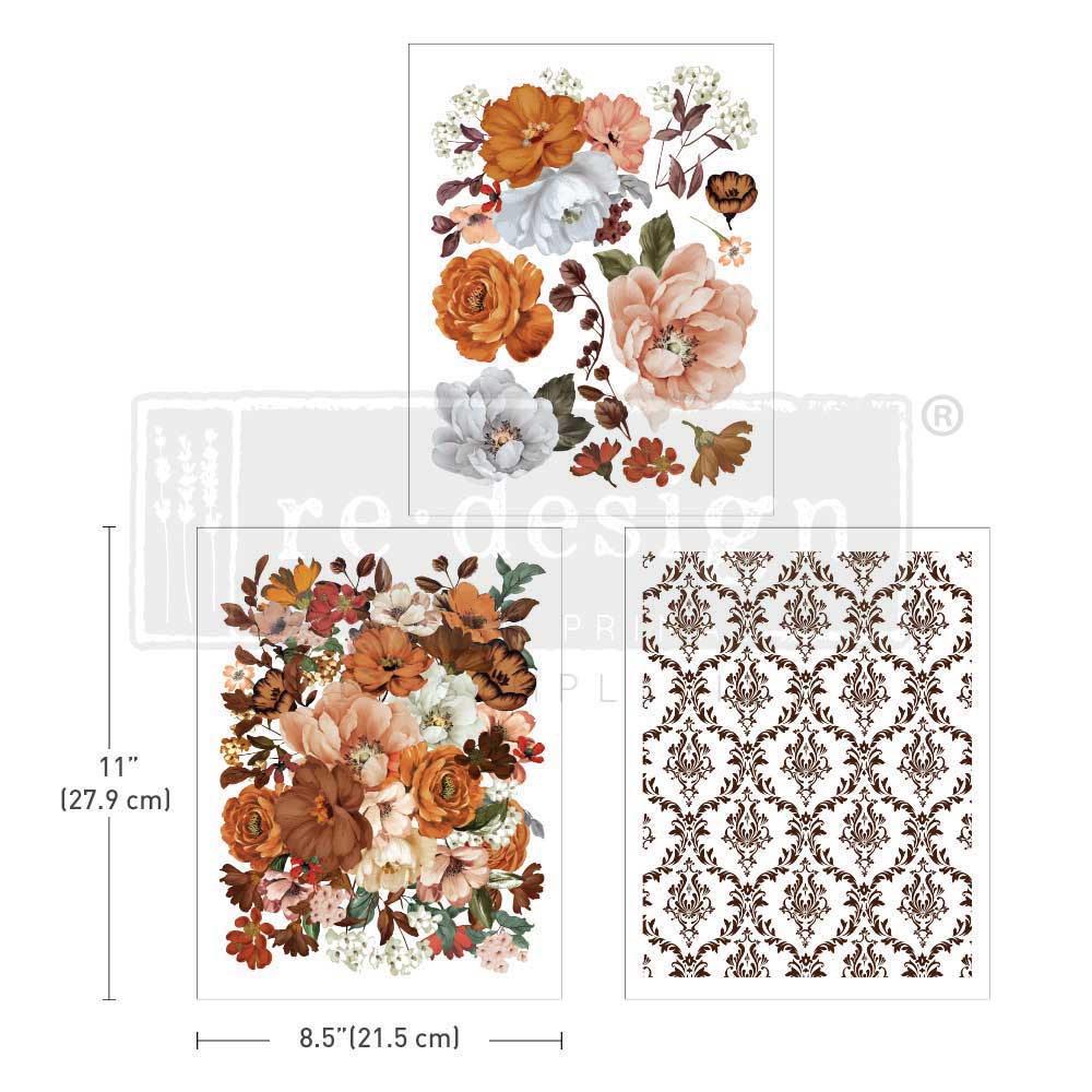 Re-Design With Prima® Middy Transfer - Classic Peach - 3 Sheets, 8.5"x11"