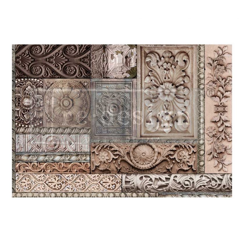 A1 Decoupage Fiber Carved Stonework