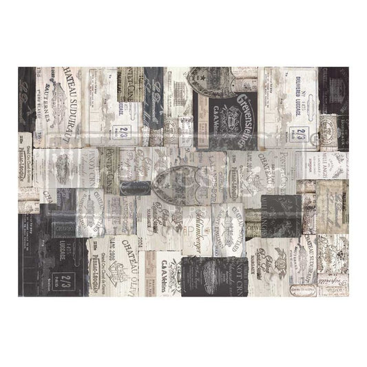 Re-Design With Prima® A1 Decoupage Fiber - Antique Labels 23.4x33.1"