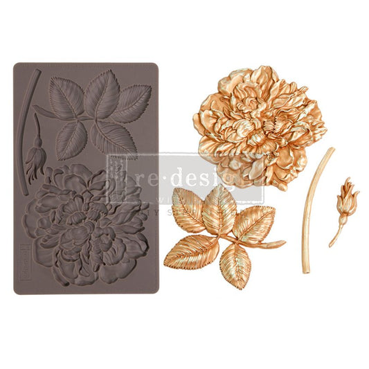 Re-Design With Prima® Decor Moulds - Peony Suede 5x8"