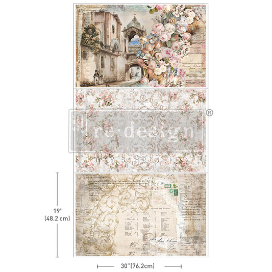 Re-Design With Prima® Decoupage Decor Tissue Paper - Old World Charm 19.5x30" 3 sheets