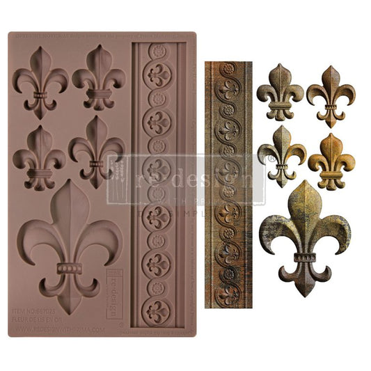 Re-Design With Prima® Decor Moulds - Fleur De Lis En Or 5x8"