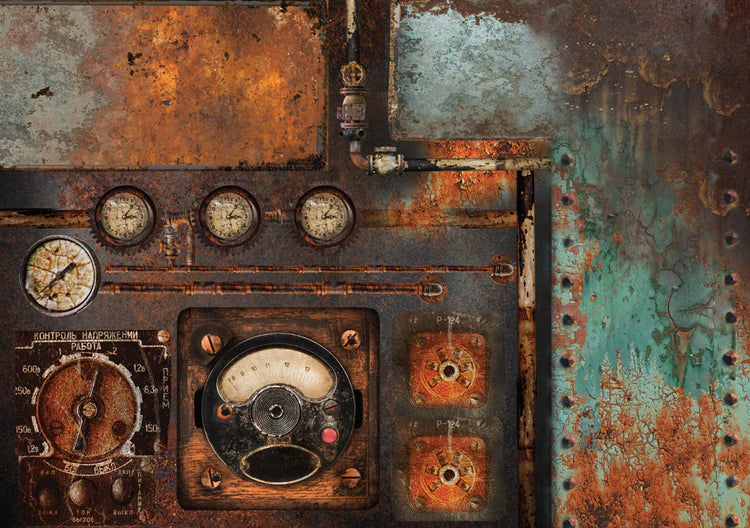 Re-Design With Prima® A1 Decoupage Fiber - Aged Machinery Elegance - 23.4x33.1"