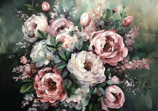 Re-Design With Prima® A1 Decoupage Fiber - Mossy Rose Delight 23.4x33.1"