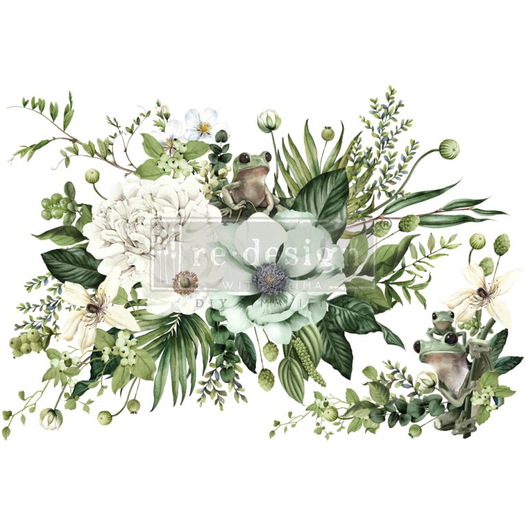 Re-Design With Prima® Decor Transfer : Froggy Meadows Greens 24x35"