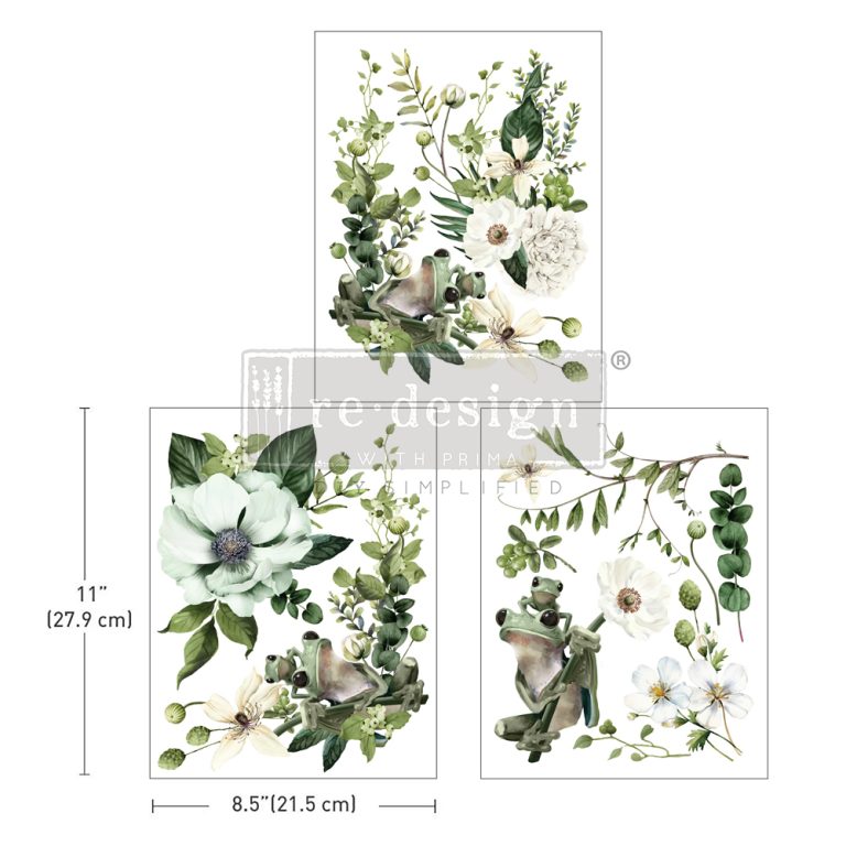 Re-Design With Prima® Middy Transfer - Froggy Meadow Greens 8.5x11"