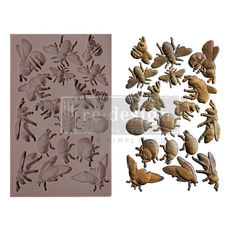 Re-Design With Prima® Decor Moulds - Buzzing Beauties 5x8"