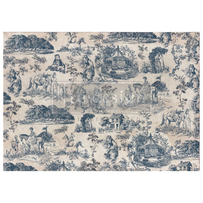 Re-Design With Prima® A1 Decoupage Fiber - Kacha Toile De Jouy 23.4x33.1"