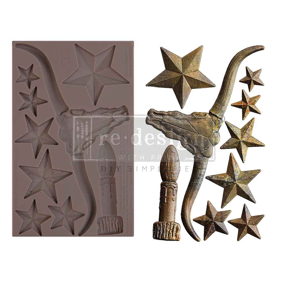 Re-Design With Prima® Decor Moulds – Wild West Whispers 5x8"