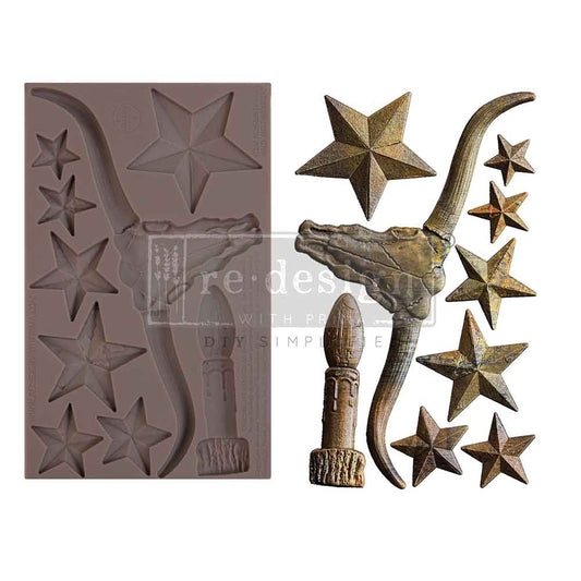 Re-Design With Prima® Decor Mould - Wild West Whispers 5x8"
