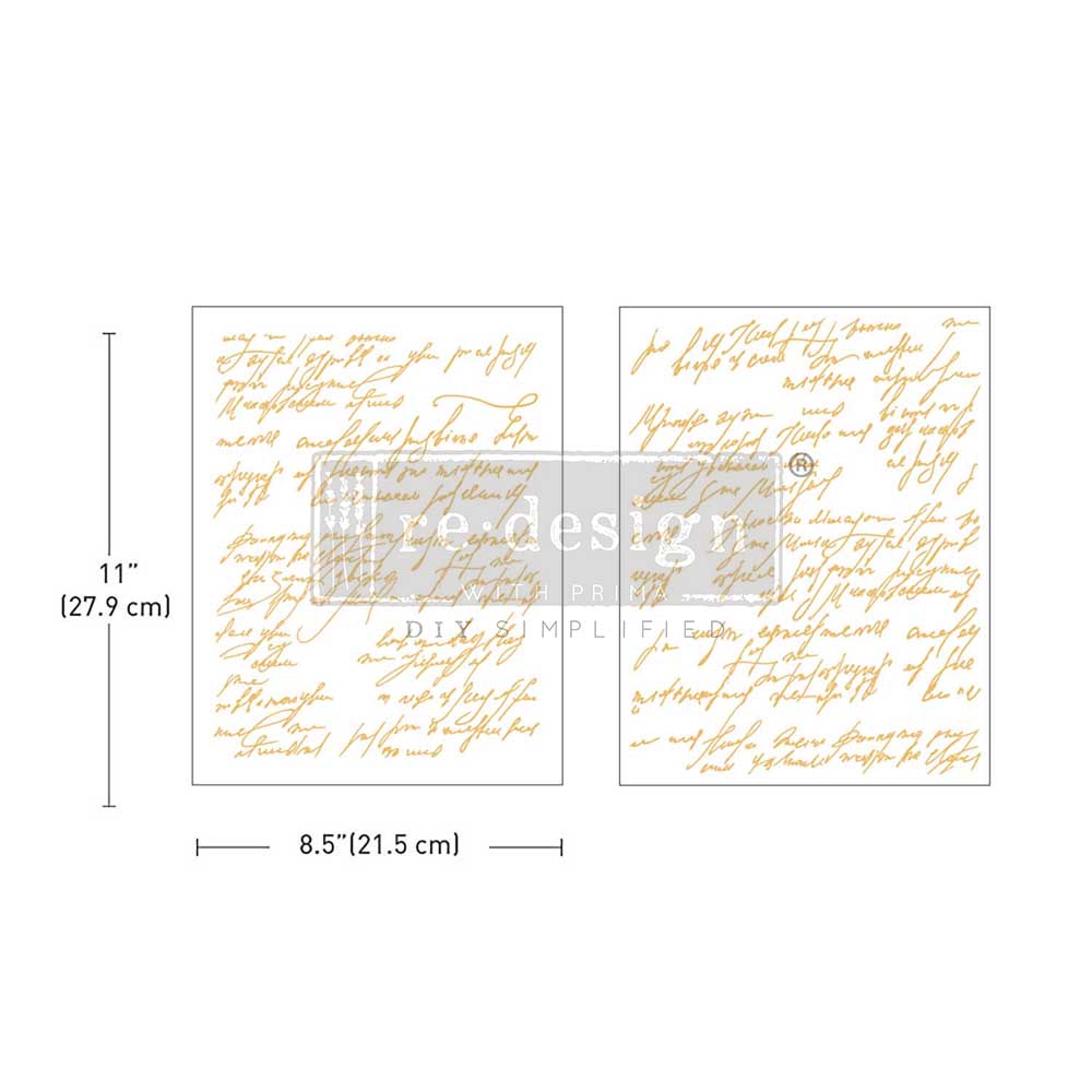 Redesign Middy Transfer Kacha Shimmering Script 8.5x11