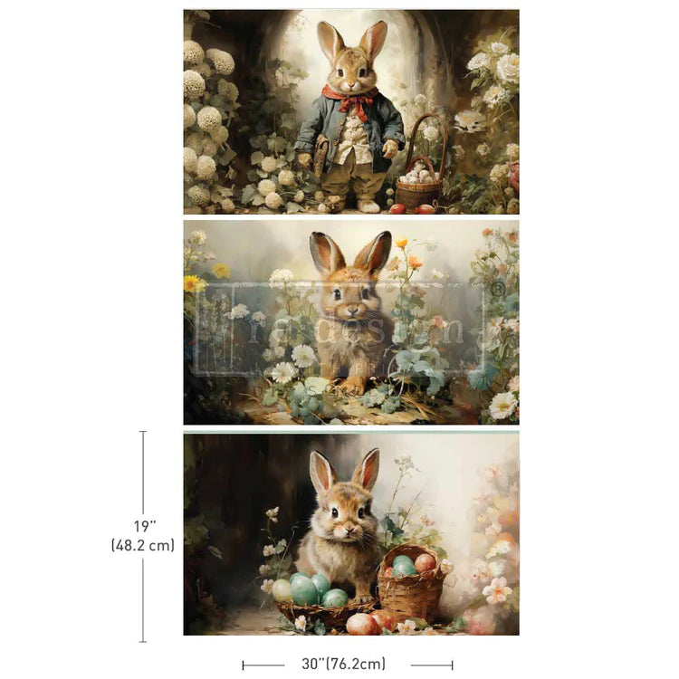 Re-Design With Prima® Decoupage Decor Tissue Paper - Dreamy Bunnies 19.5x30"
