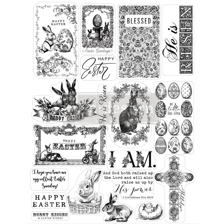 Re-Design With Prima® Decor Clear Stamps - Easter 8.5x11"