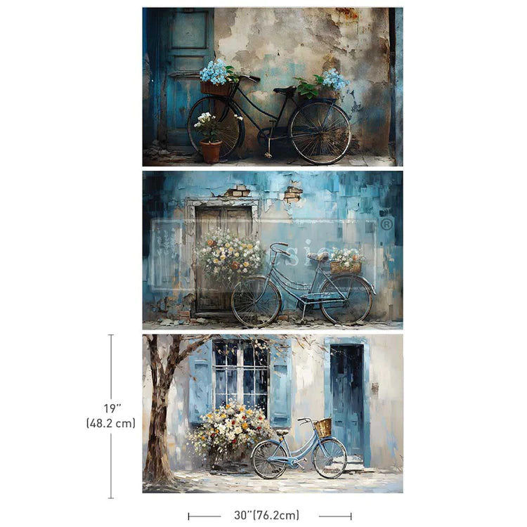 Re-Design With Prima Bike Break Decoupage Paper