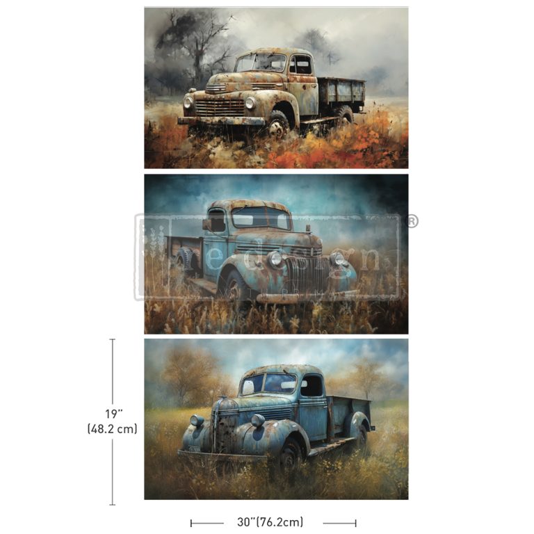 Re-Design With Prima® Decoupage Decor Tissue Paper - Wheels of Time 19.5x30" 3 Sheets