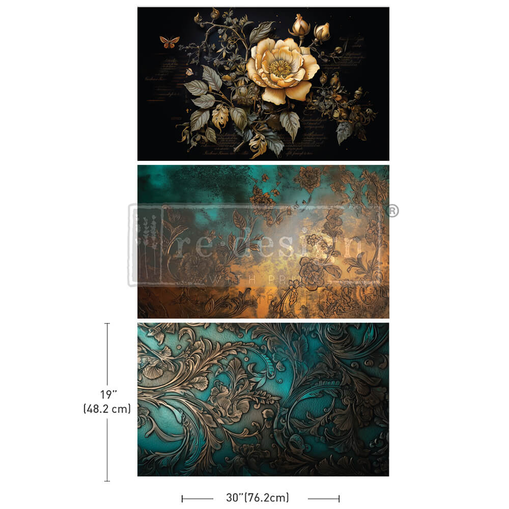 Re-Design With Prima® Decoupage Decor Tissue Paper - Petals Adorned 19.5x30" 3 sheets