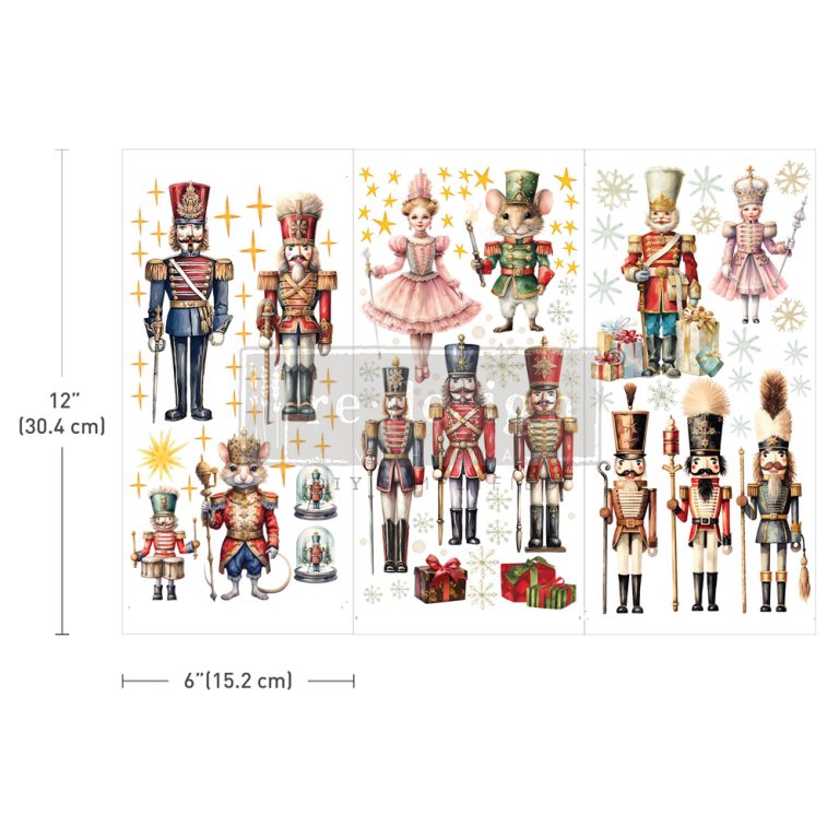 Re-Design With Prima® Mini Transfer : Nutcracker Christmas 6x12"