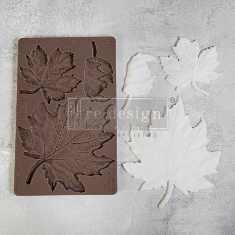 Re-Design With Prima® Decor Moulds - Falling Leaves Fantasy 5x8"