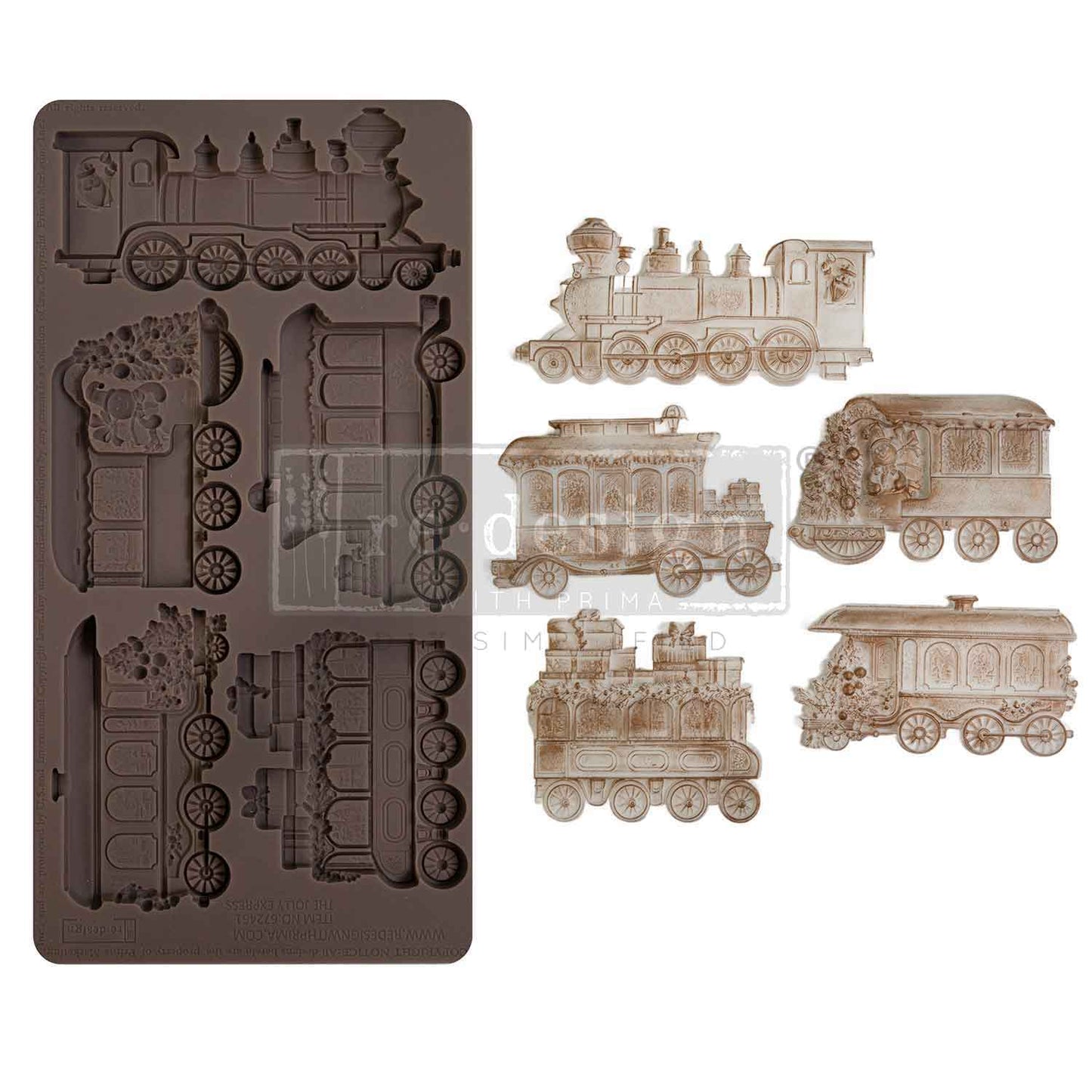 Re-Design With Prima® Decor Moulds - The Jolly Express 5"x10"